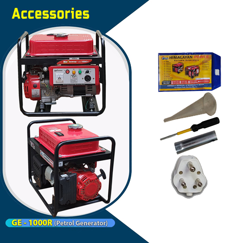 1 KVA Recoil Start Portable Petrol Generator with lpg - GE-1000R Fuel Efficient